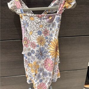 Posh Peanut Floral Print onesie 2T